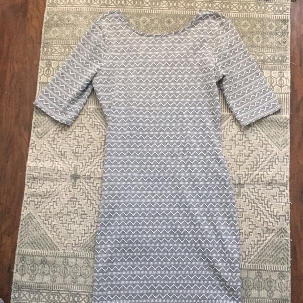 COMFY BLACK AND WHITE BOHO BODYCON DRESS